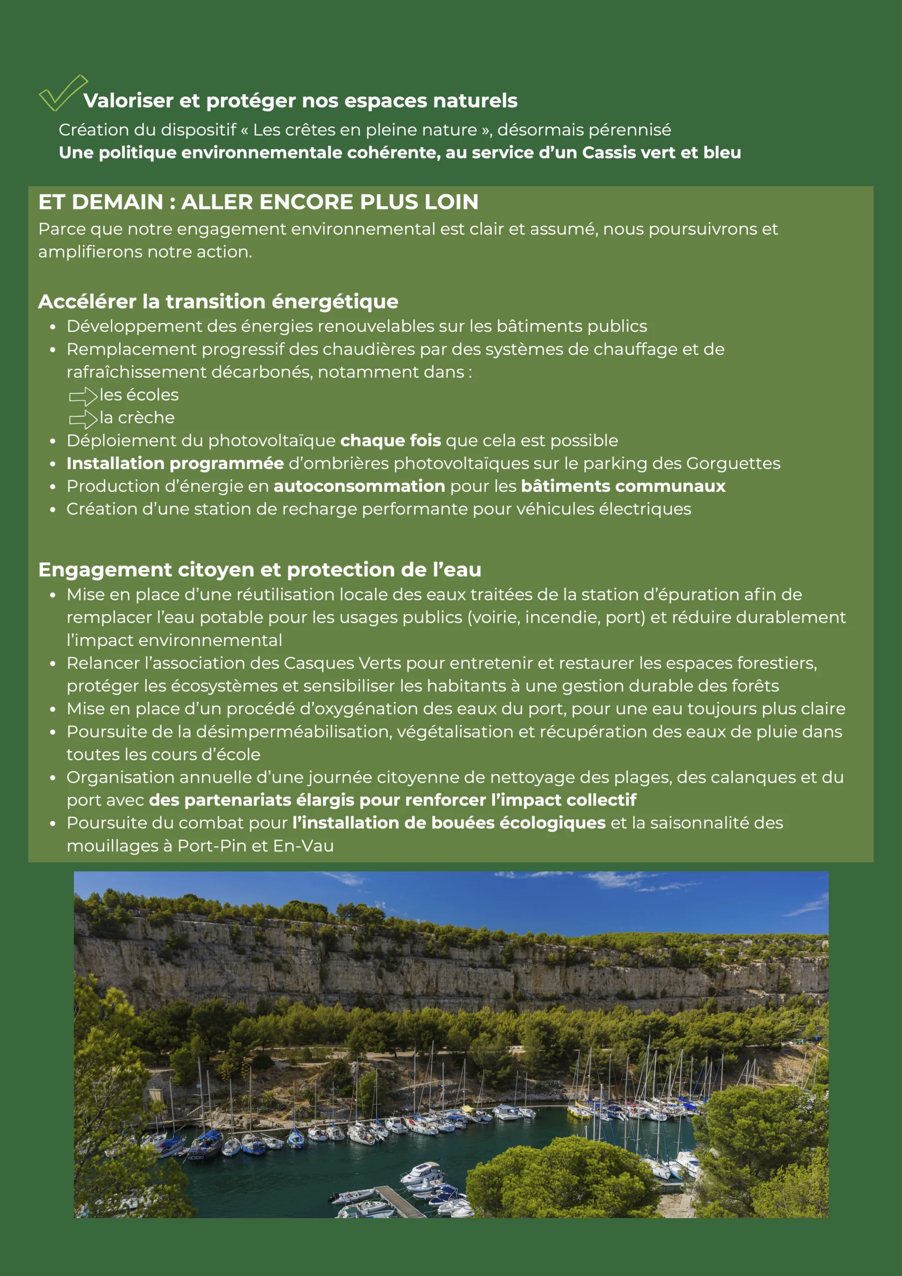 Notre parti CASSIS - PROGRAMME ENVIRONNEMENT