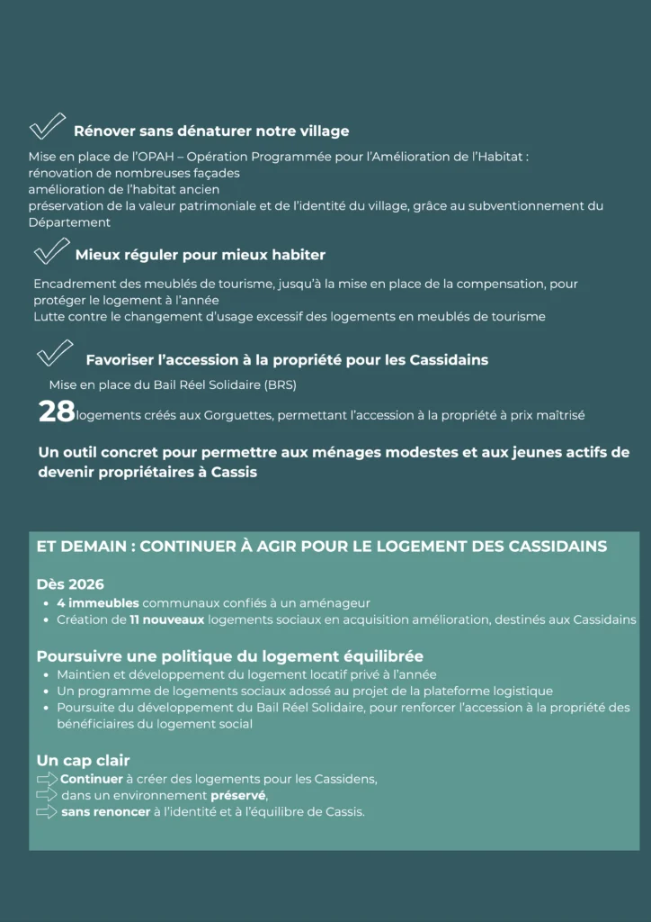 Notre parti CASSIS - PROGRAMME HABITAT