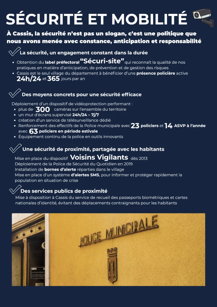 Notre parti CASSIS - PROGRAMME SECURITE ET MOBILITE