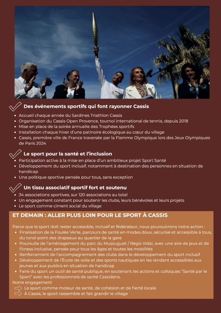 Notre parti CASSIS - PROGRAMME SPORT